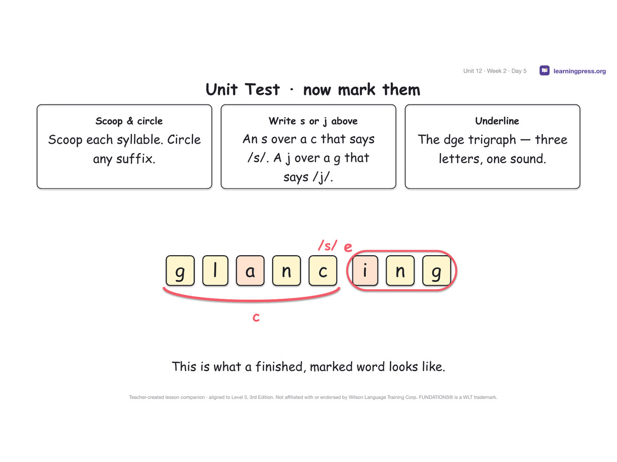 Preview page 4 of Fundations Level 3 Unit 12 Lesson Slides – 3rd Edition Aligned
