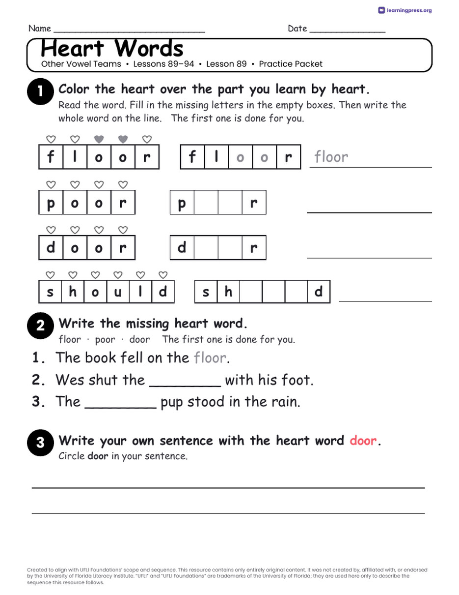 Preview page 3 of Other Vowel Teams Unit Bundle · Lessons 89–94