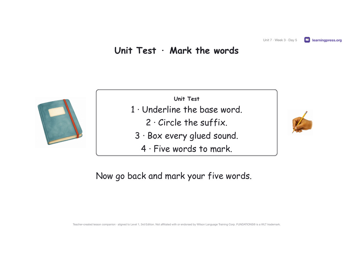 Preview page 4 of Fundations Level 1 Unit 7 Lesson Slides – 3rd Edition Aligned