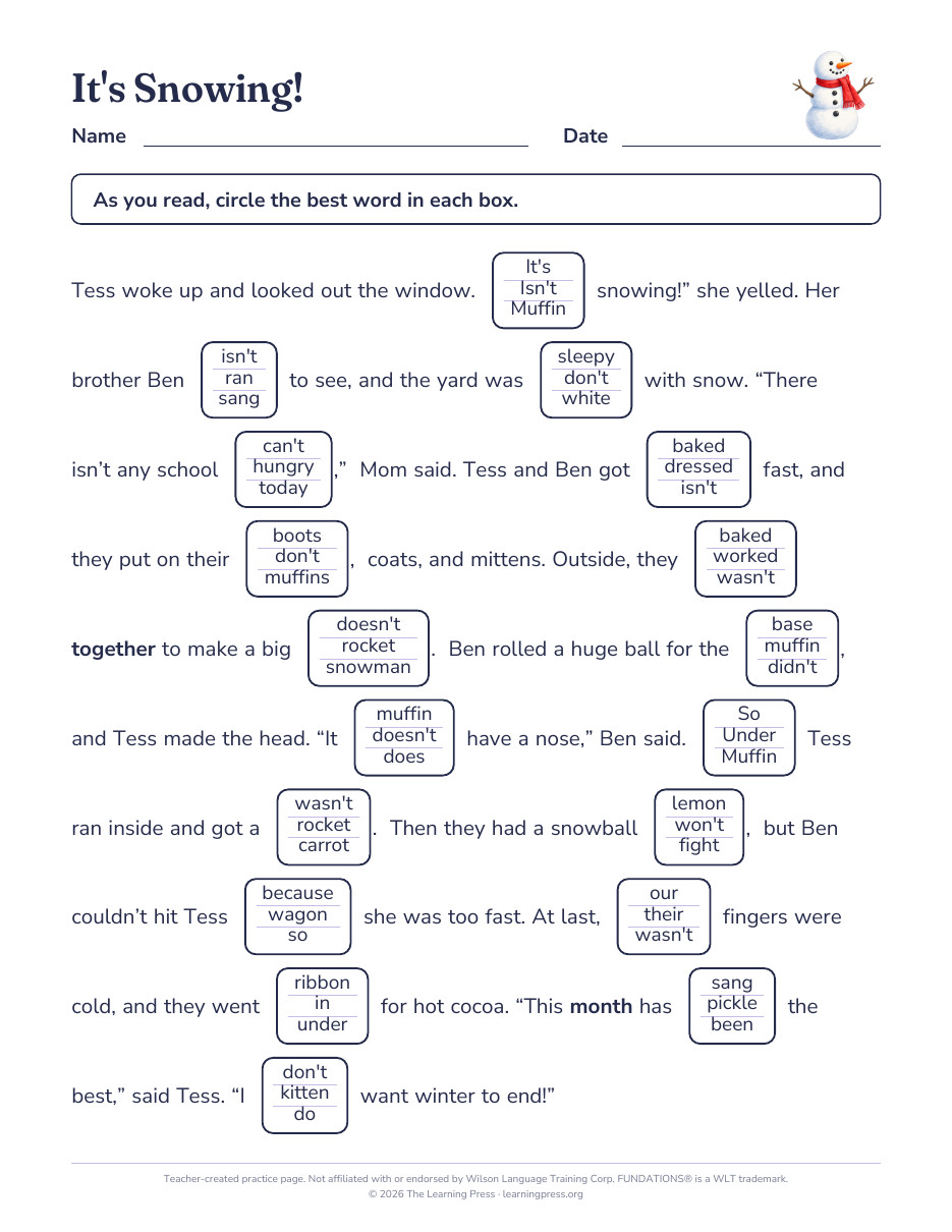 Preview page 1 of Fundations®-Aligned Maze Passages · Level 3 Unit 11