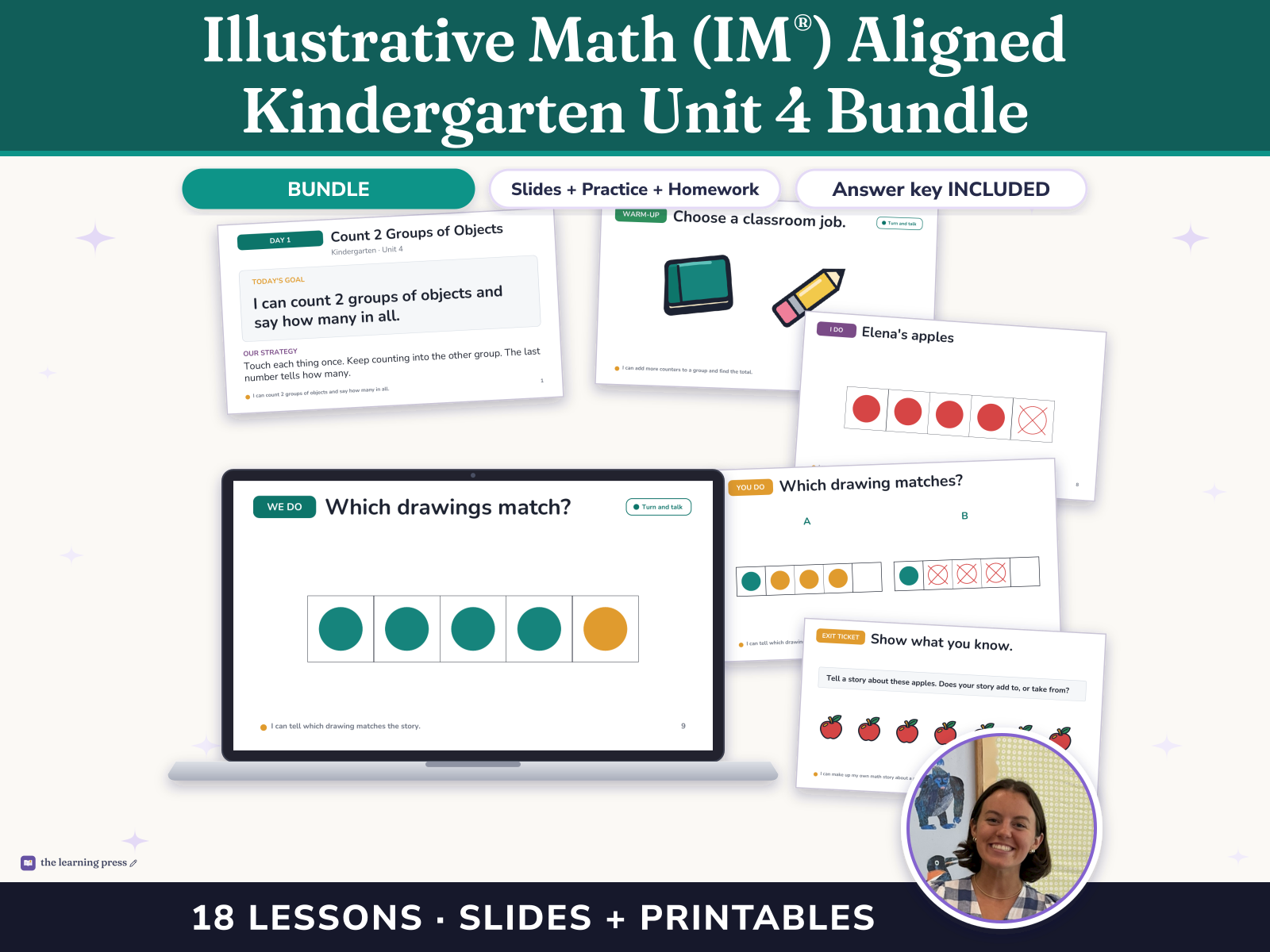 Preview page 1 of Illustrative Math (IM®) Aligned Kindergarten Unit 4 Bundle: Understanding Addition and Subtraction