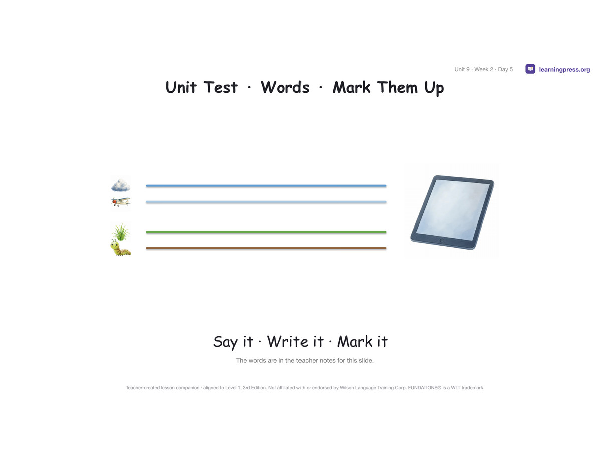 Preview page 4 of Fundations Level 1 Unit 9 Lesson Slides – 3rd Edition Aligned