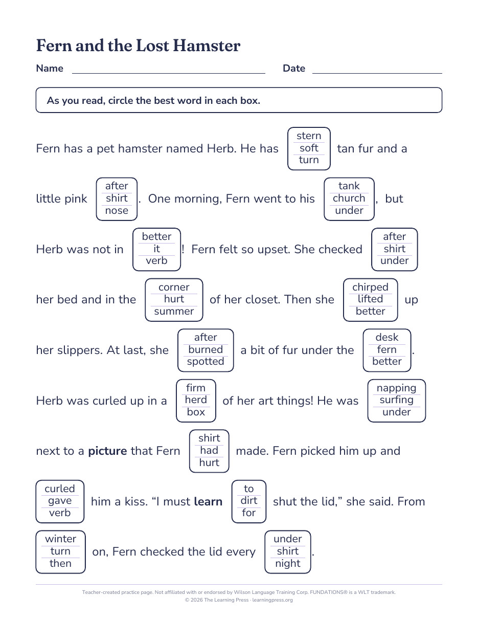 Preview page 1 of Fundations®-Aligned Maze Passages · Level 2 Unit 9