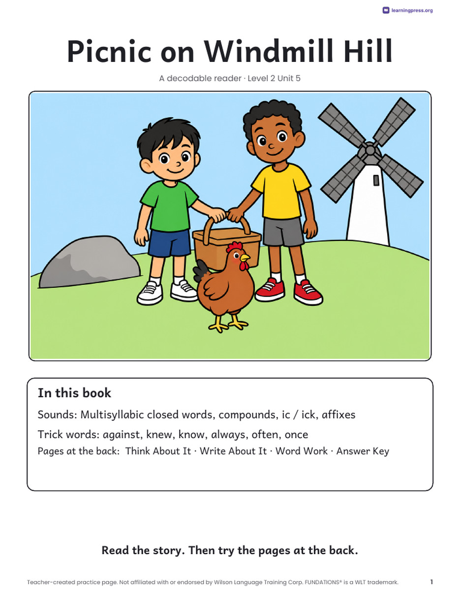 Preview page 2 of Fundations®-Aligned Decodable Reader · Level 2 Unit 5