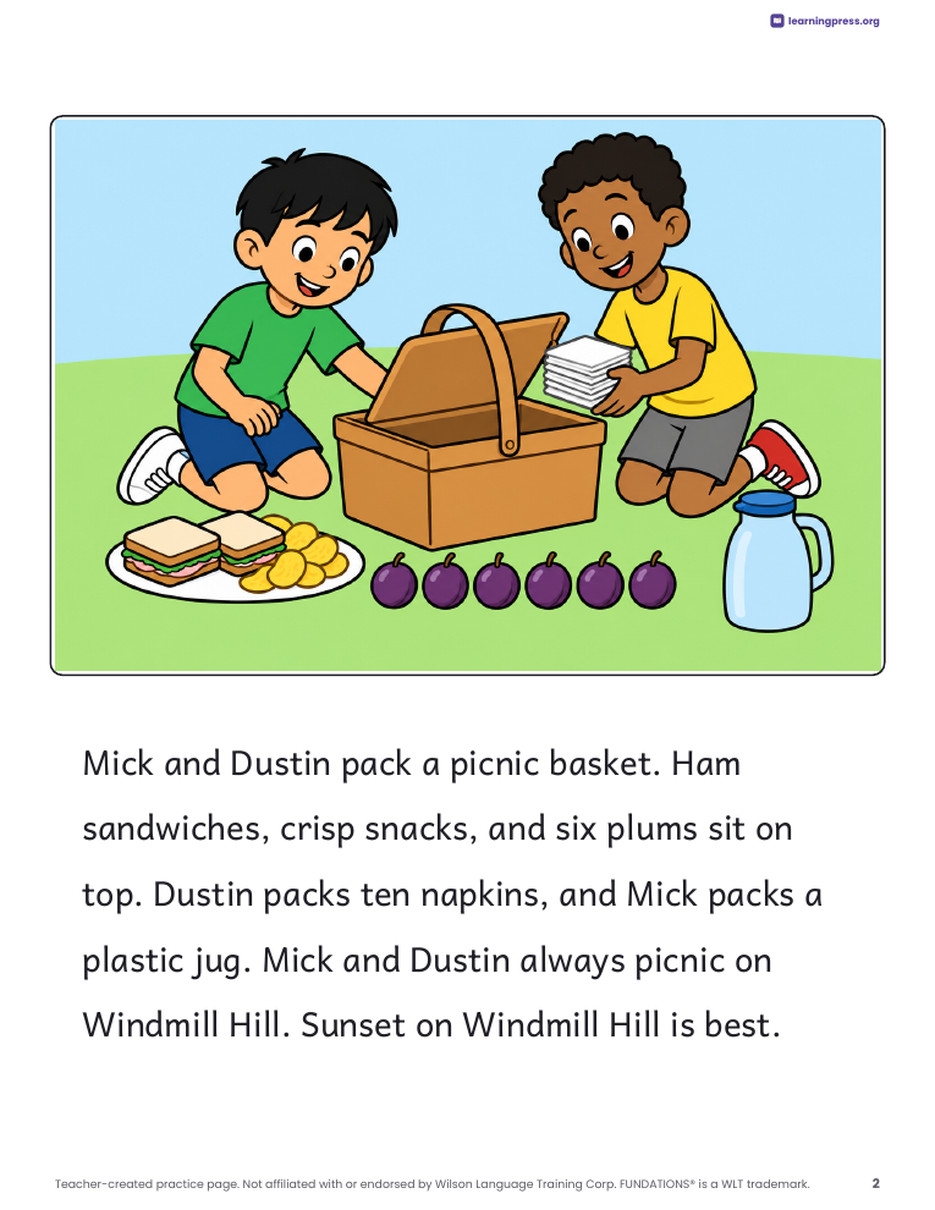 Preview page 3 of Fundations®-Aligned Decodable Reader · Level 2 Unit 5