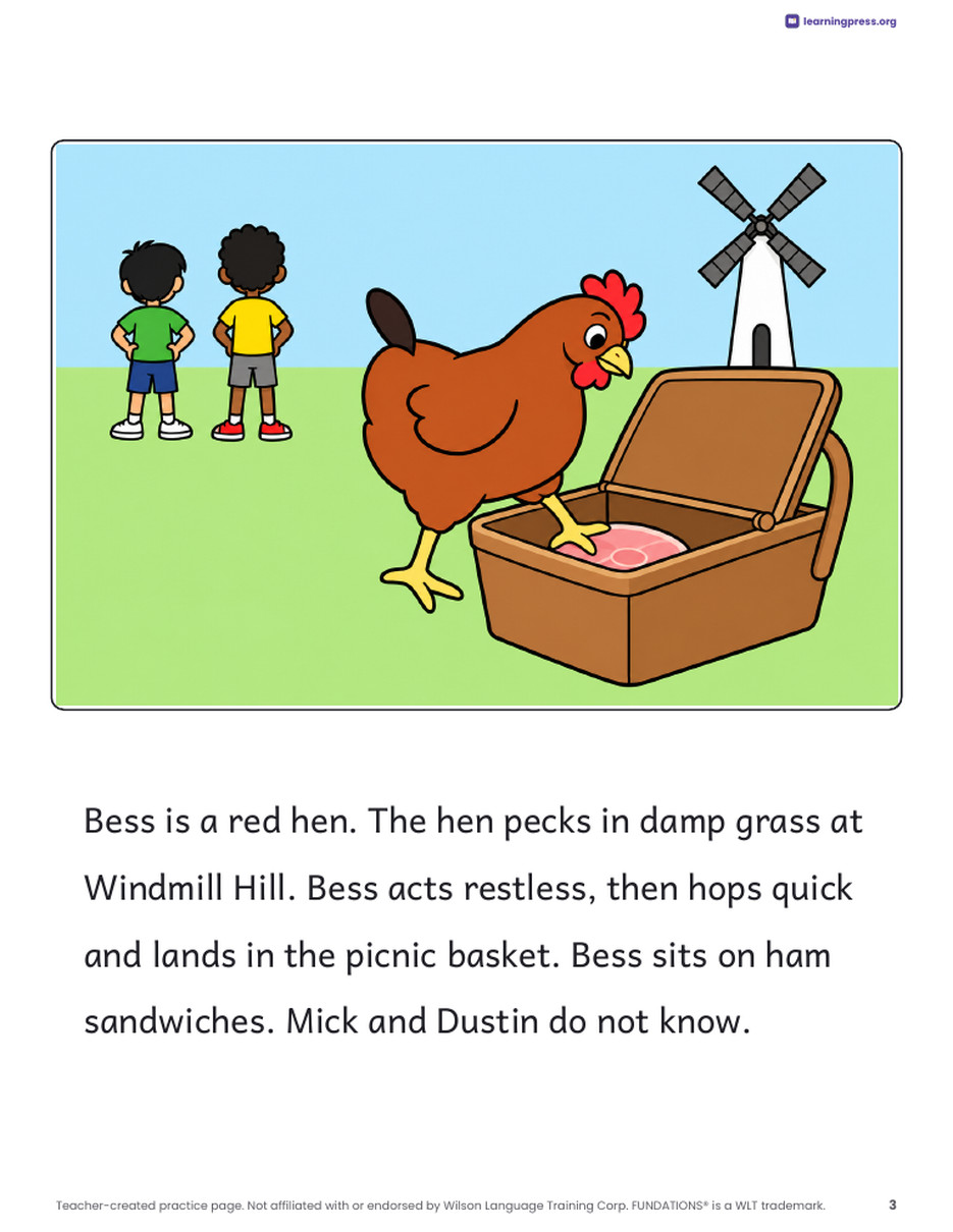 Preview page 4 of Fundations®-Aligned Decodable Reader · Level 2 Unit 5