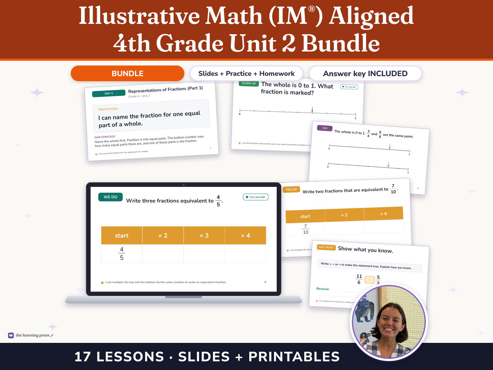 Preview page 1 of Illustrative Math (IM®) Aligned 4th Grade Unit 2 Bundle: Fraction Equivalence and Comparison