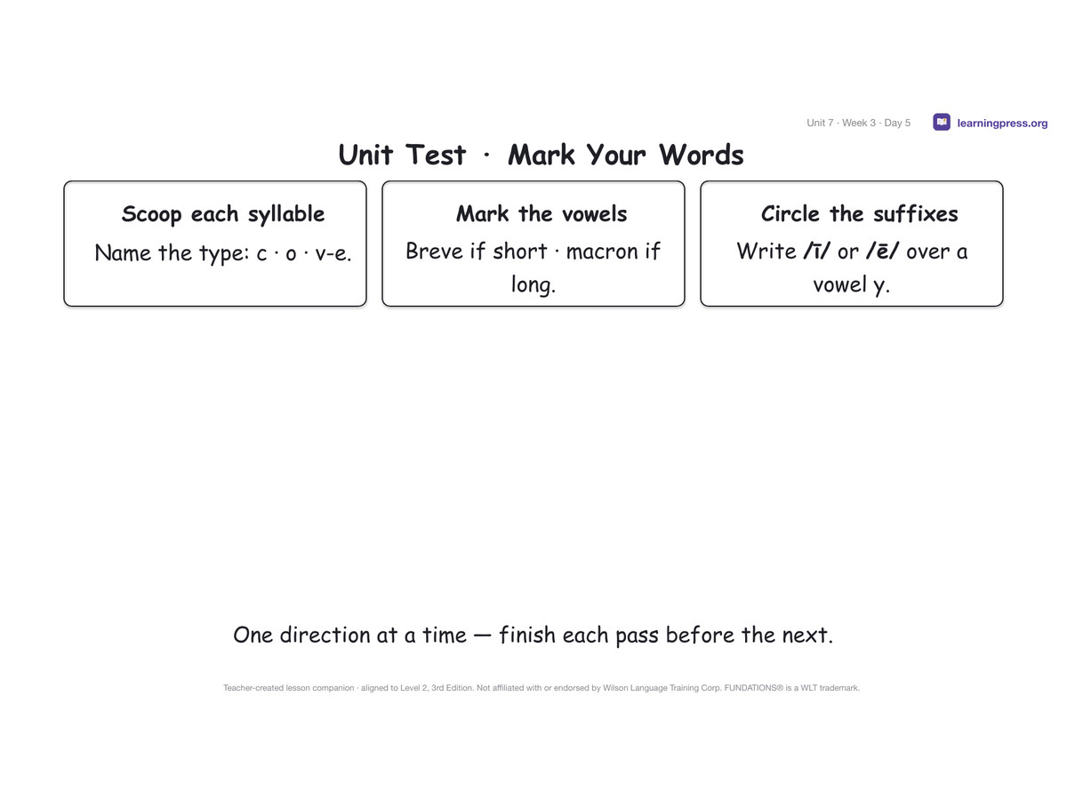Preview page 4 of Fundations Level 2 Unit 7 Lesson Slides – 3rd Edition Aligned