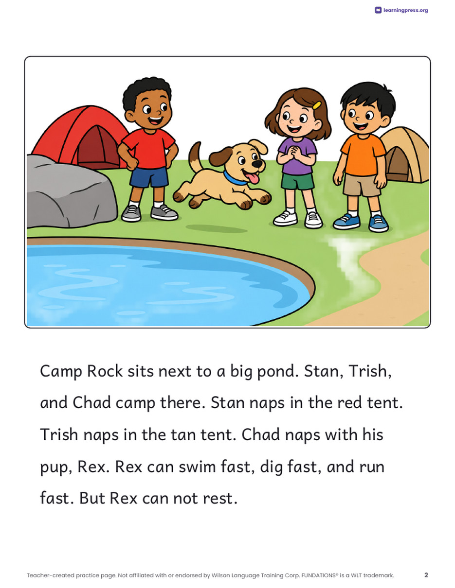 Preview page 3 of Fundations®-Aligned Decodable Reader · Level 2 Unit 1