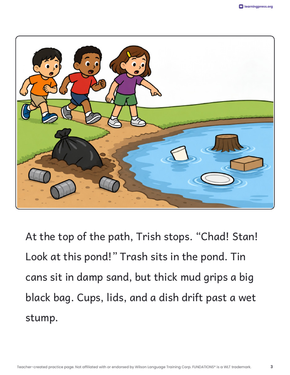 Preview page 4 of Fundations®-Aligned Decodable Reader · Level 2 Unit 1