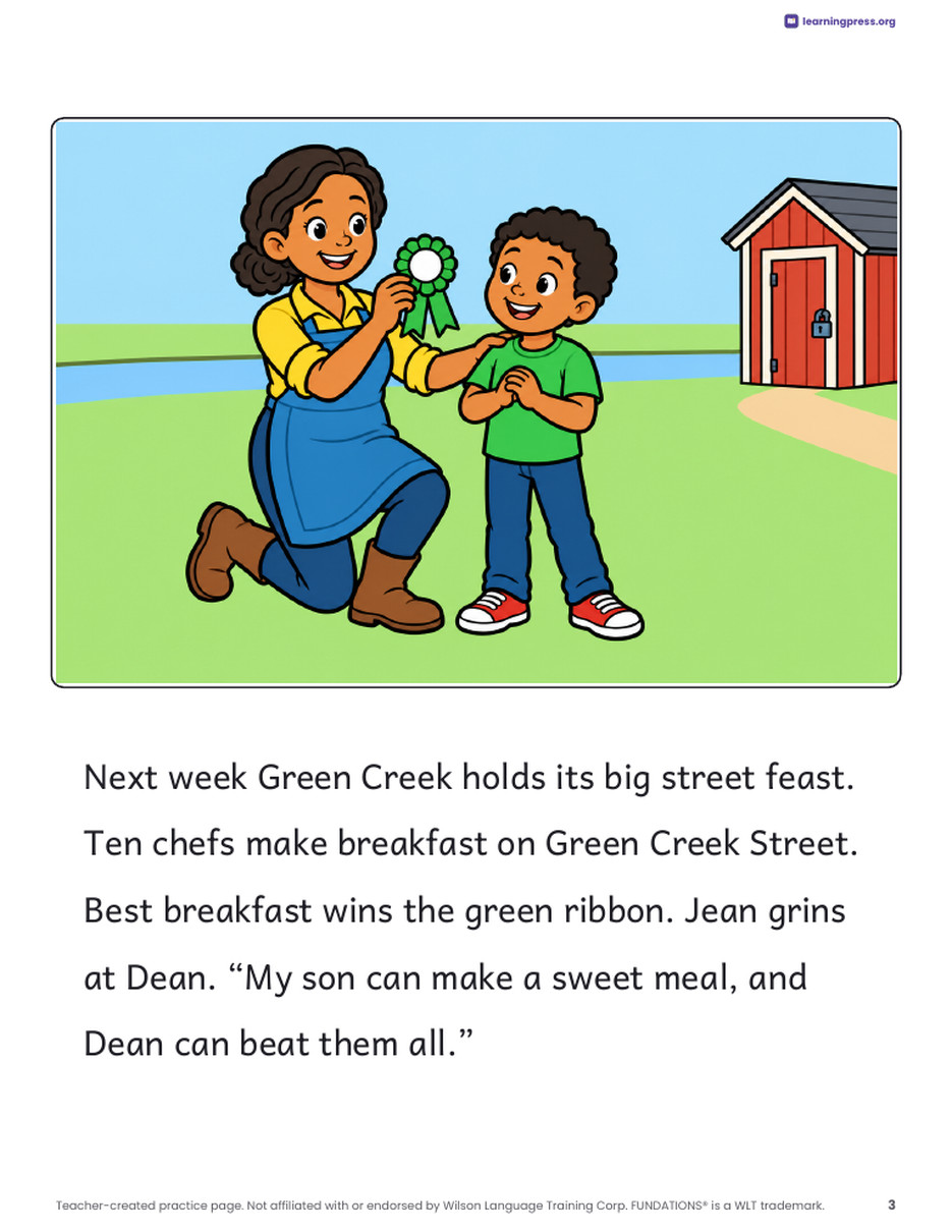Preview page 4 of Fundations®-Aligned Decodable Reader · Level 2 Unit 11