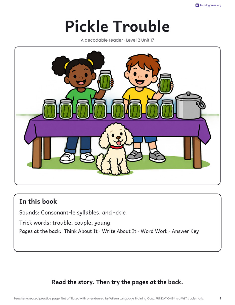 Preview page 2 of Fundations®-Aligned Decodable Reader · Level 2 Unit 17