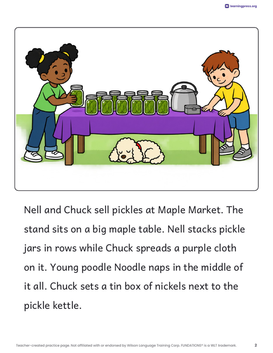 Preview page 3 of Fundations®-Aligned Decodable Reader · Level 2 Unit 17
