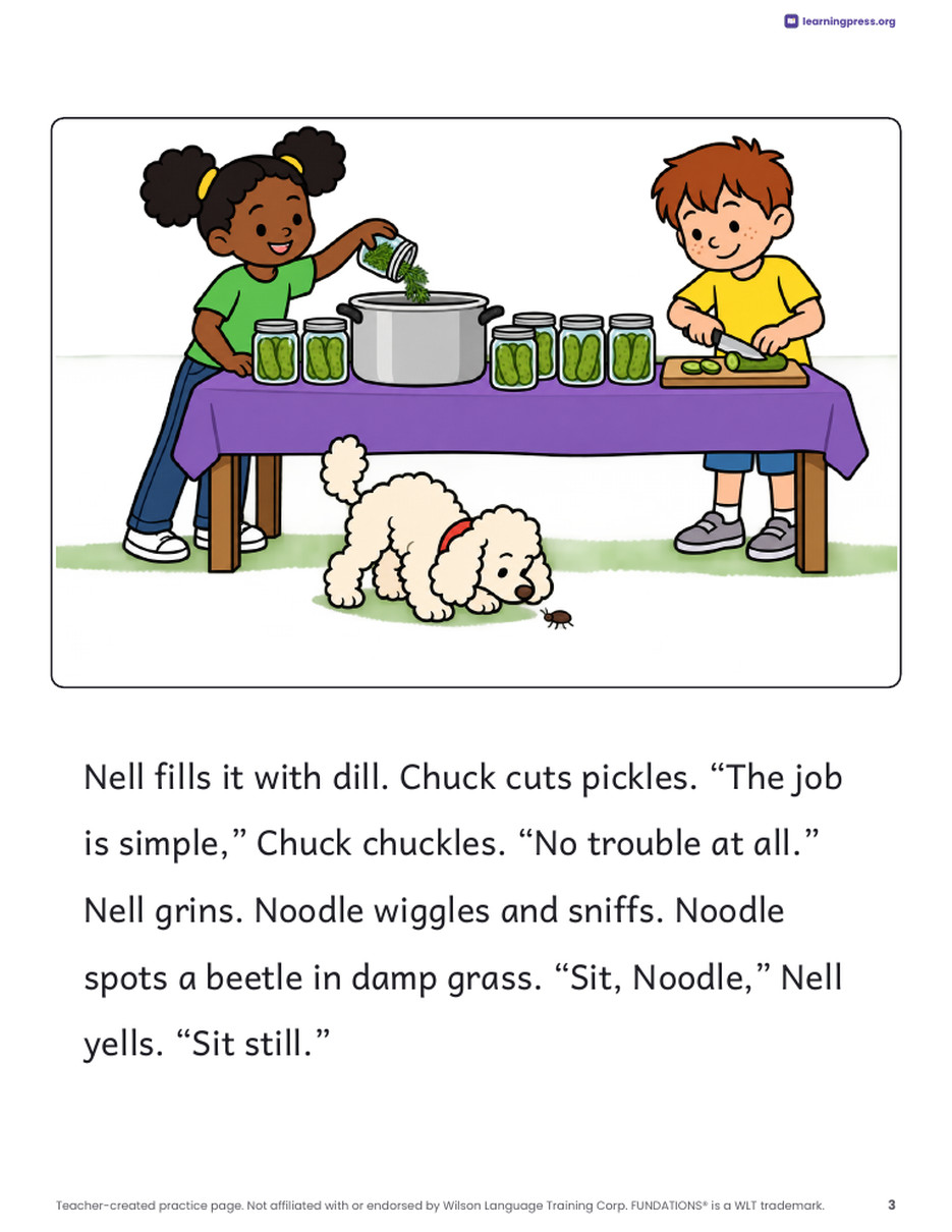 Preview page 4 of Fundations®-Aligned Decodable Reader · Level 2 Unit 17