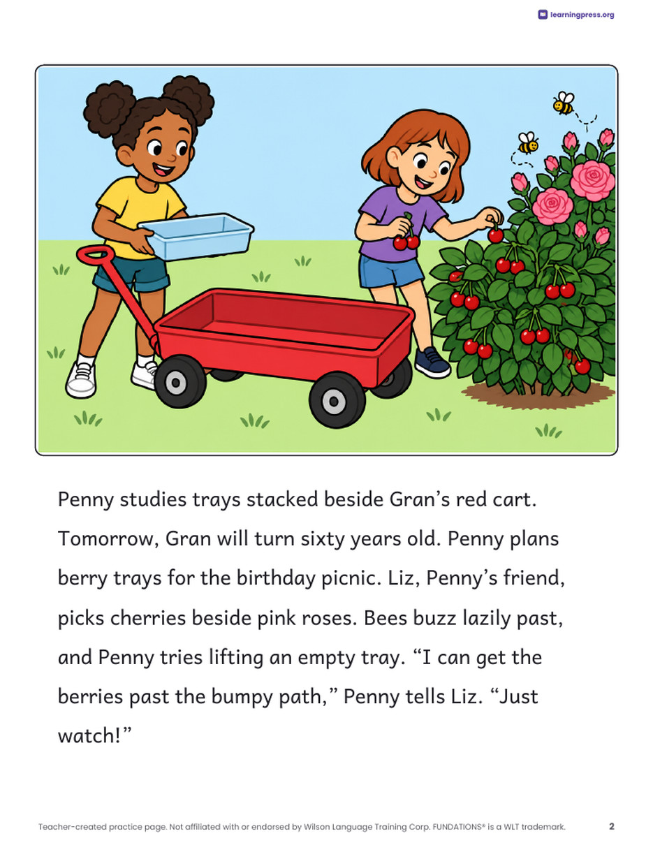 Preview page 3 of Fundations®-Aligned Decodable Reader · Level 3 Unit 7
