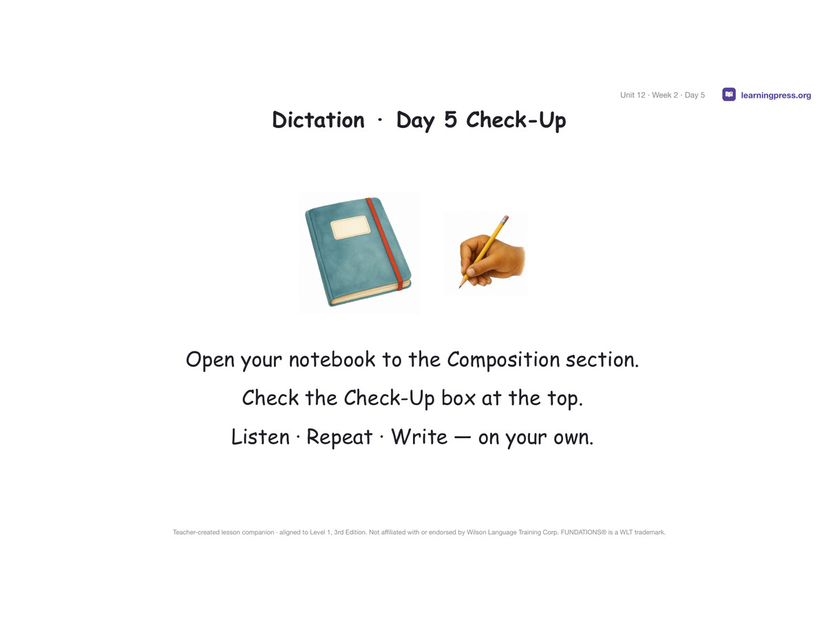Preview page 3 of Fundations Level 1 Unit 12 Lesson Slides – 3rd Edition Aligned