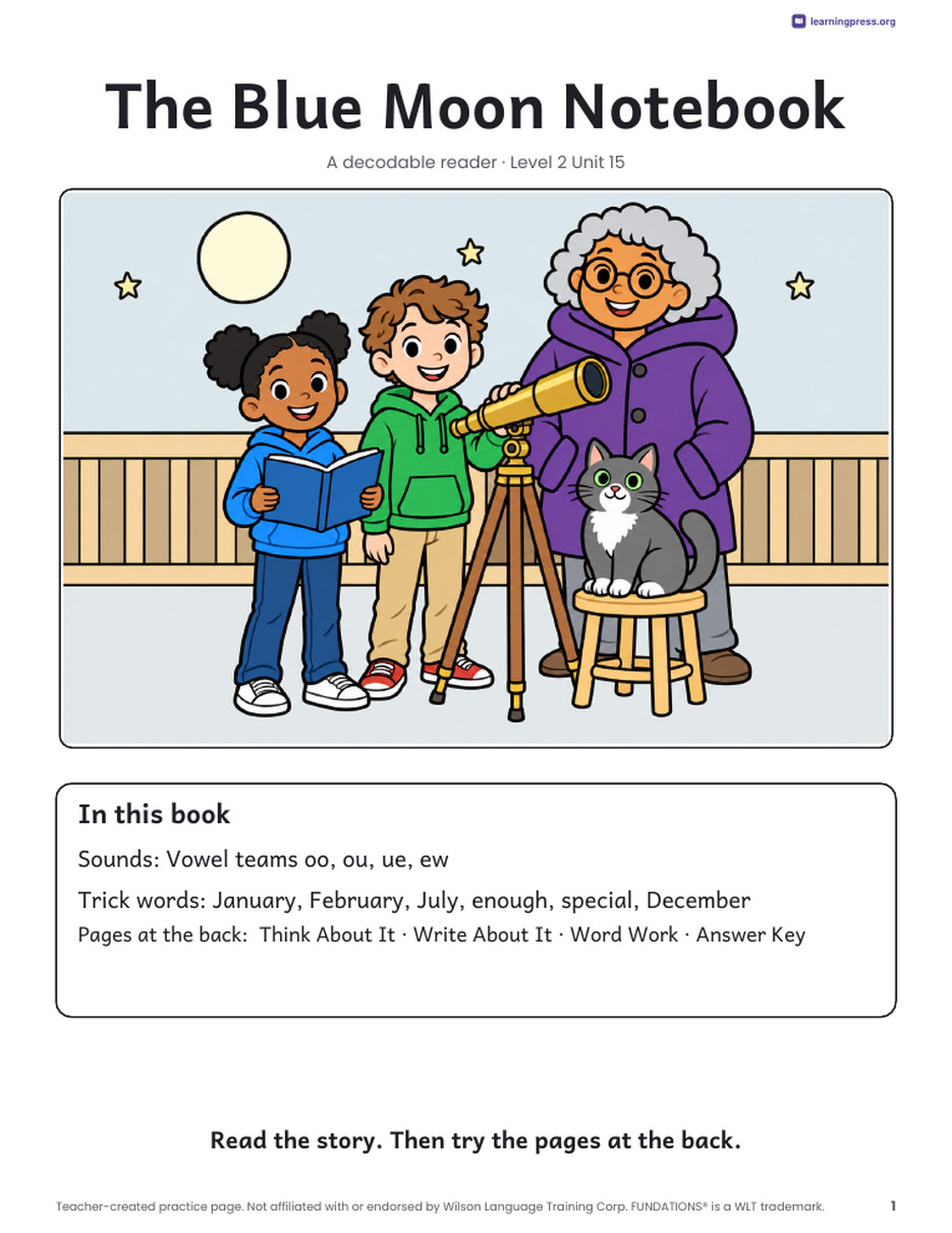 Preview page 2 of Fundations®-Aligned Decodable Reader · Level 2 Unit 15
