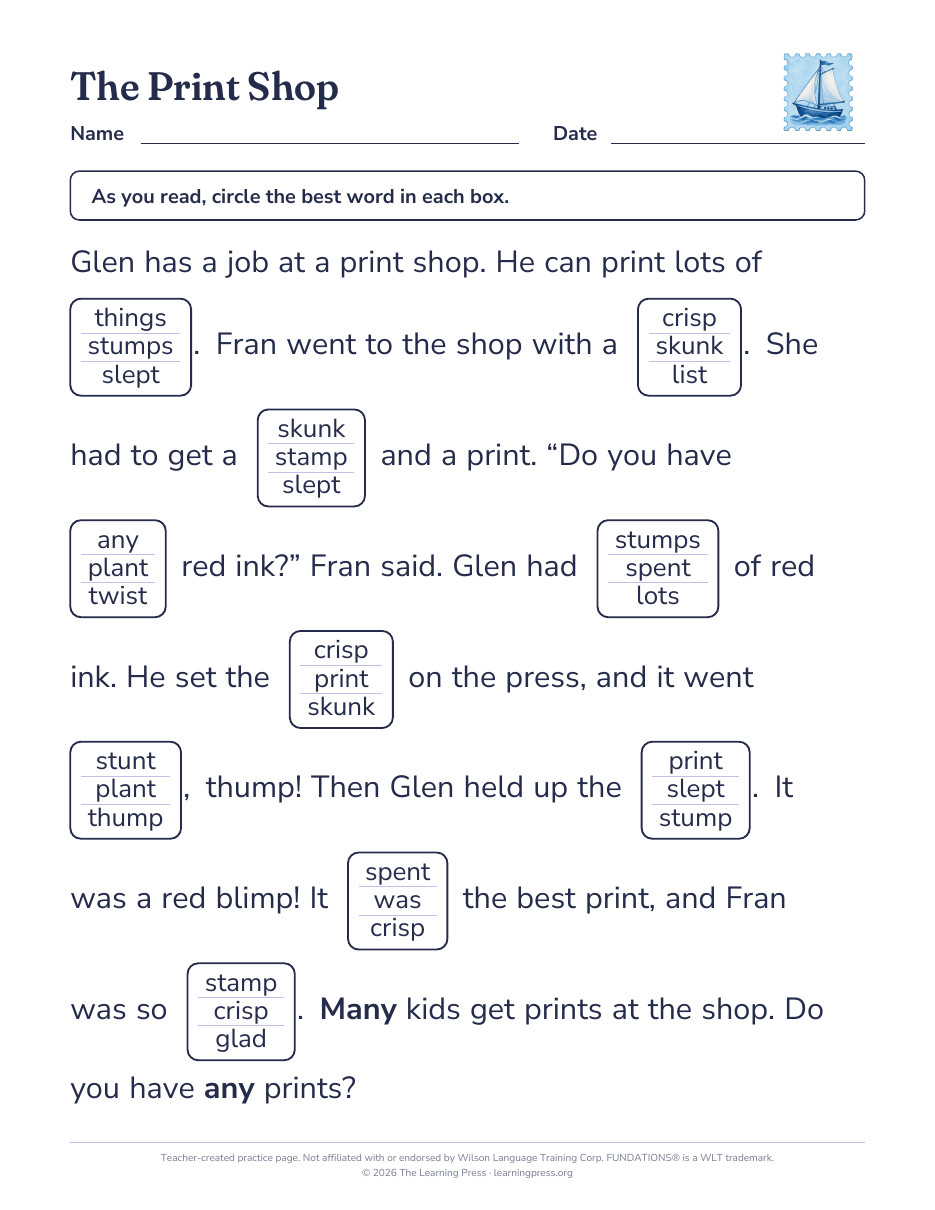 Preview page 1 of Fundations®-Aligned Maze Passages · Level 1 Unit 10