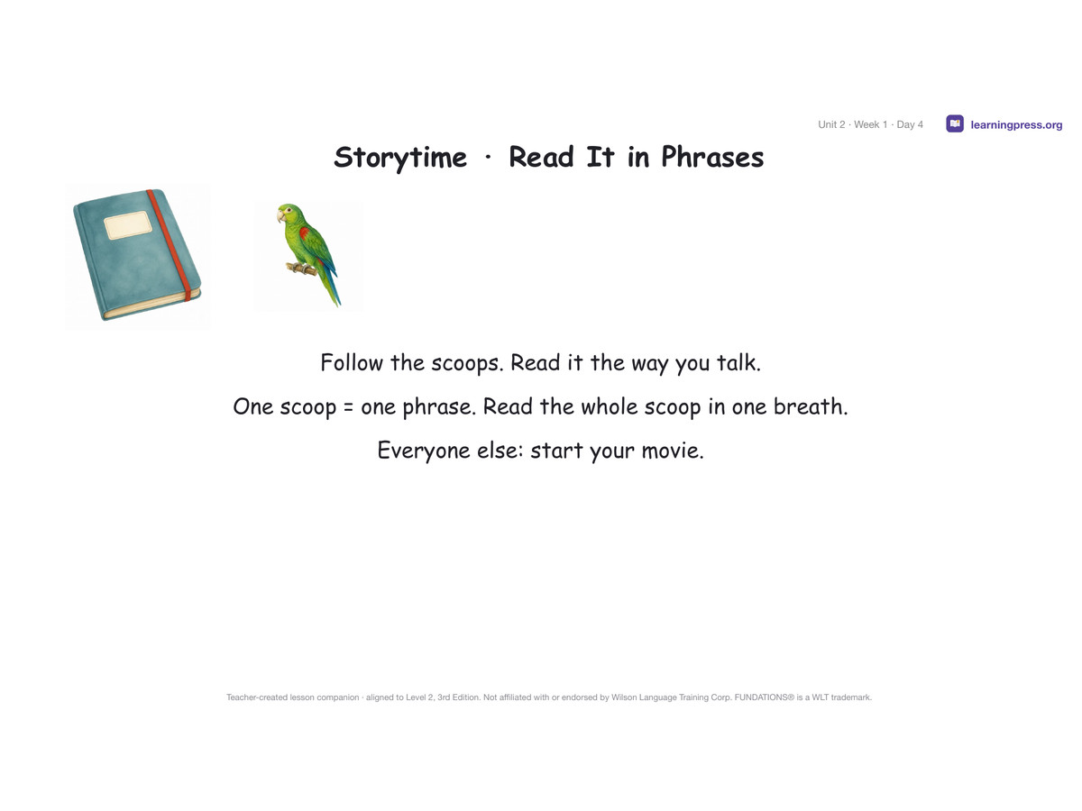 Preview page 2 of Fundations Level 2 Unit 2 Lesson Slides – 3rd Edition Aligned