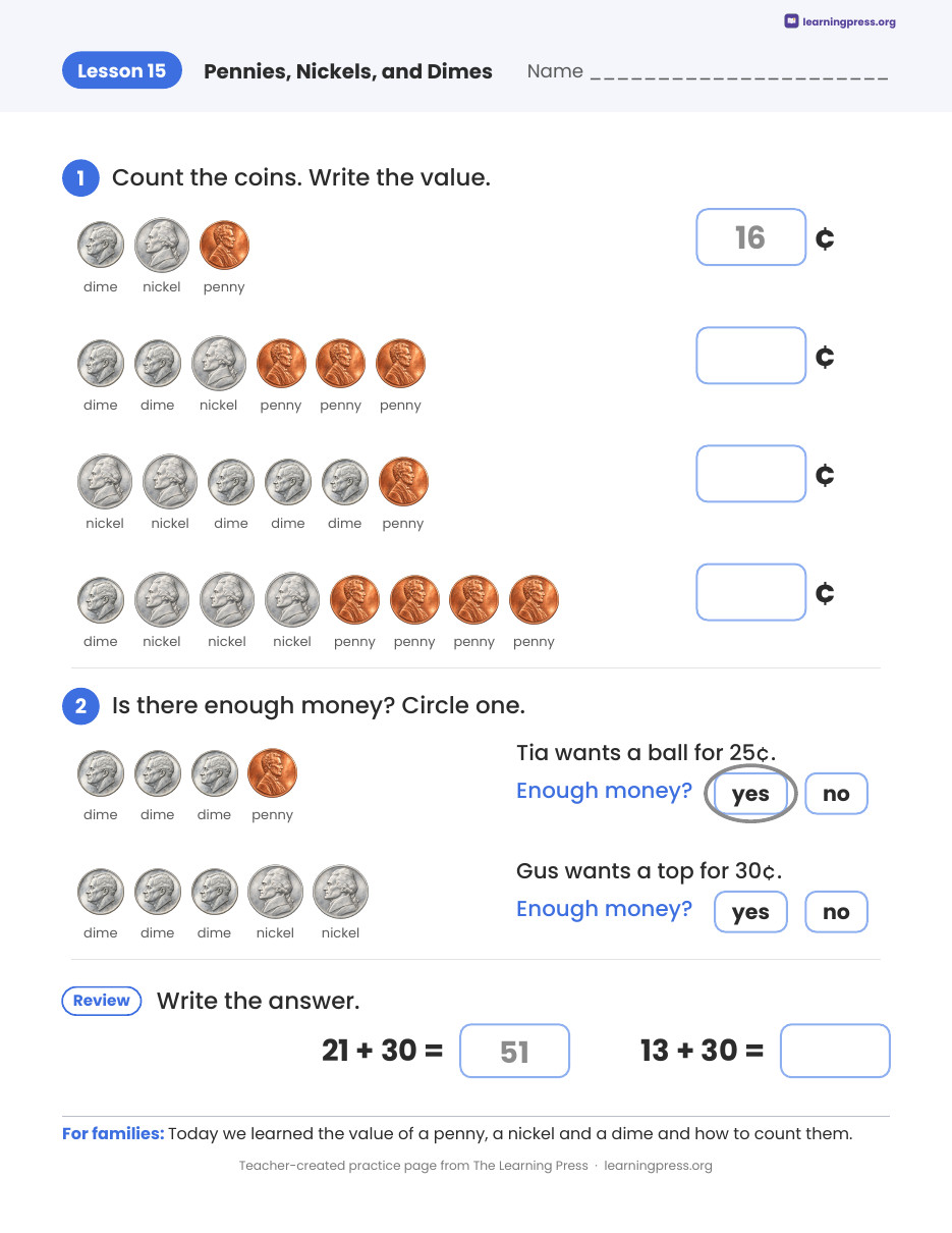 Preview page 3 of Illustrative Math (IM®) Aligned 2nd Grade Unit 6 Homework Packet (Color & B&W)