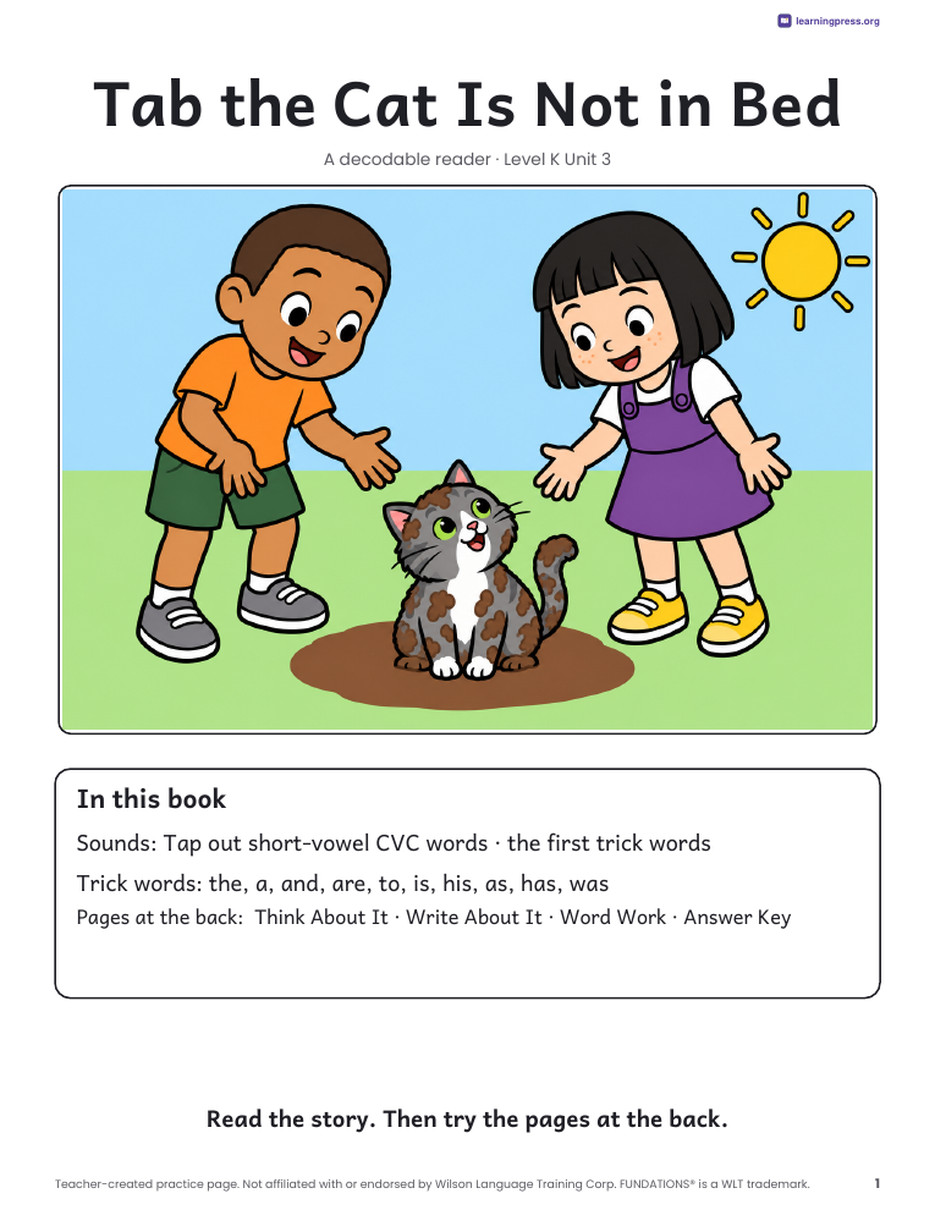 Preview page 2 of Fundations®-Aligned Decodable Reader · Level K Unit 3