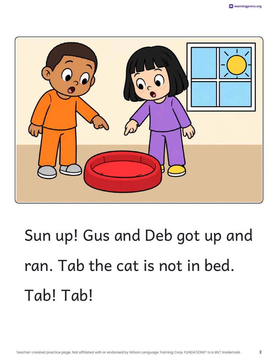 Preview page 3 of Fundations®-Aligned Decodable Reader · Level K Unit 3