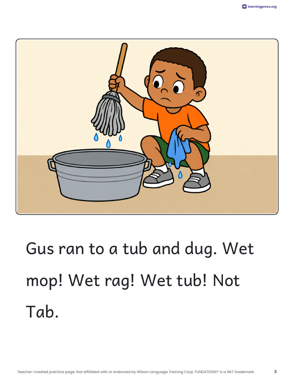Preview page 4 of Fundations®-Aligned Decodable Reader · Level K Unit 3