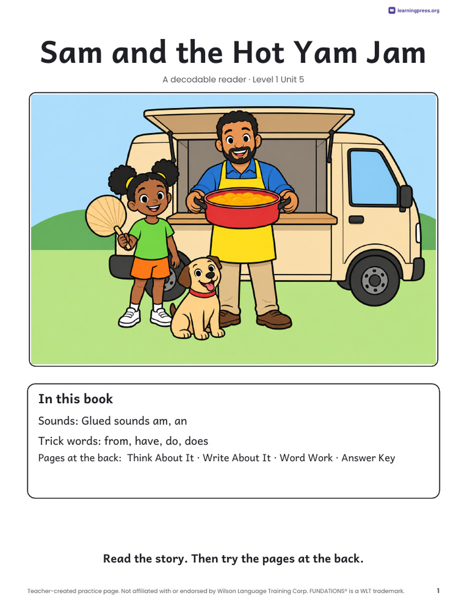 Preview page 2 of Fundations®-Aligned Decodable Reader · Level 1 Unit 5