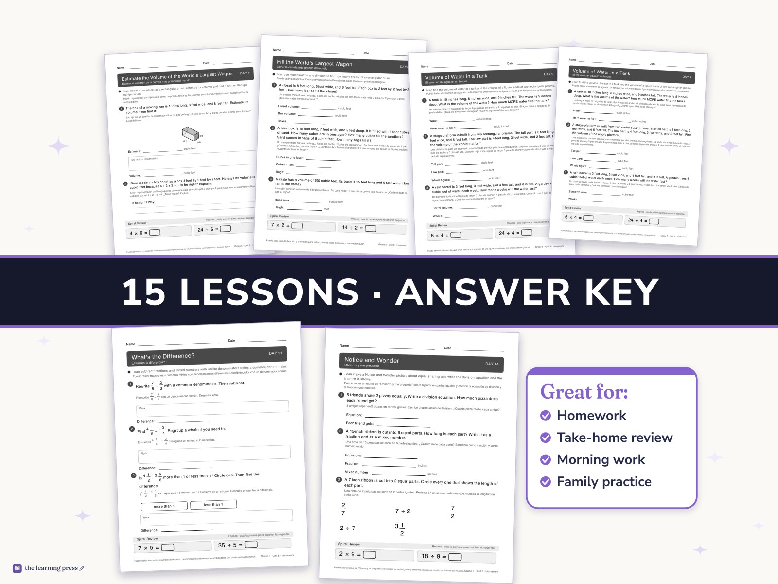 Preview page 3 of Illustrative Math (IM®) Aligned 5th Grade Unit 8 Homework: Putting It All Together