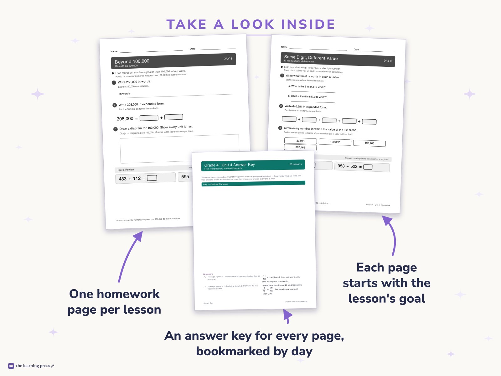 Preview page 2 of Illustrative Math (IM®) Aligned 4th Grade Unit 4 Homework: From Hundredths to Hundred-thousands