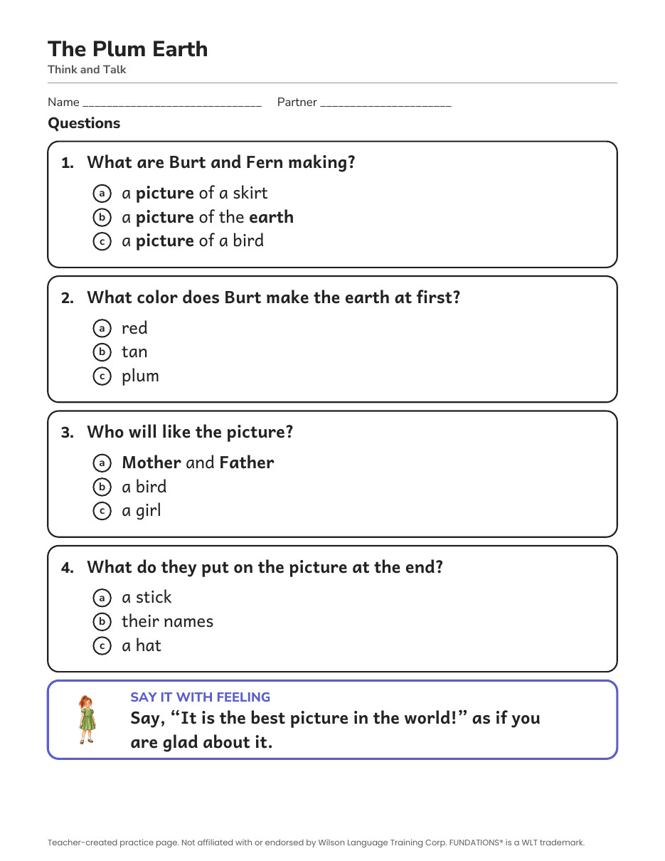 Preview page 3 of Fundations-Aligned Partner Reader's Theater · Level 2 Unit 9
