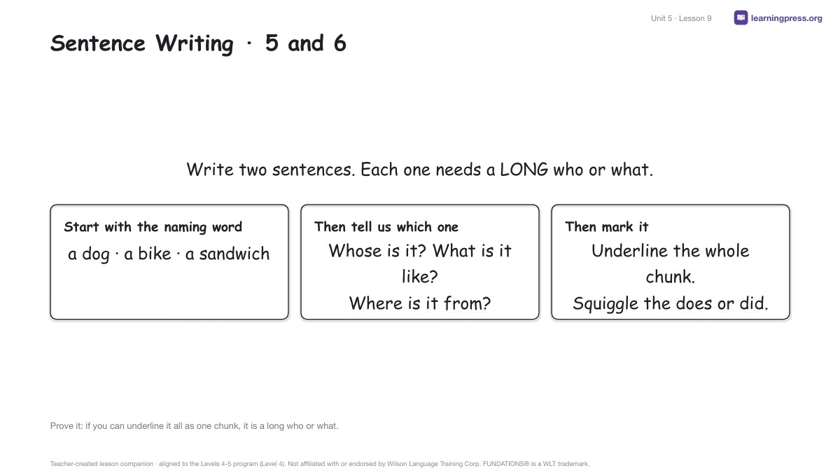Preview page 4 of Fundations Level 4 Unit 5 Lesson Slides