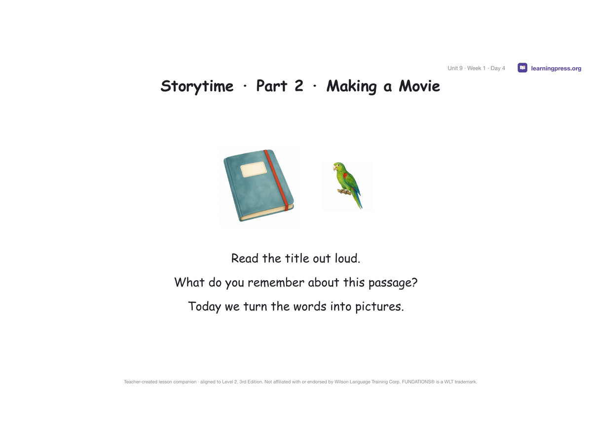 Preview page 2 of Fundations Level 2 Unit 9 Lesson Slides – 3rd Edition Aligned
