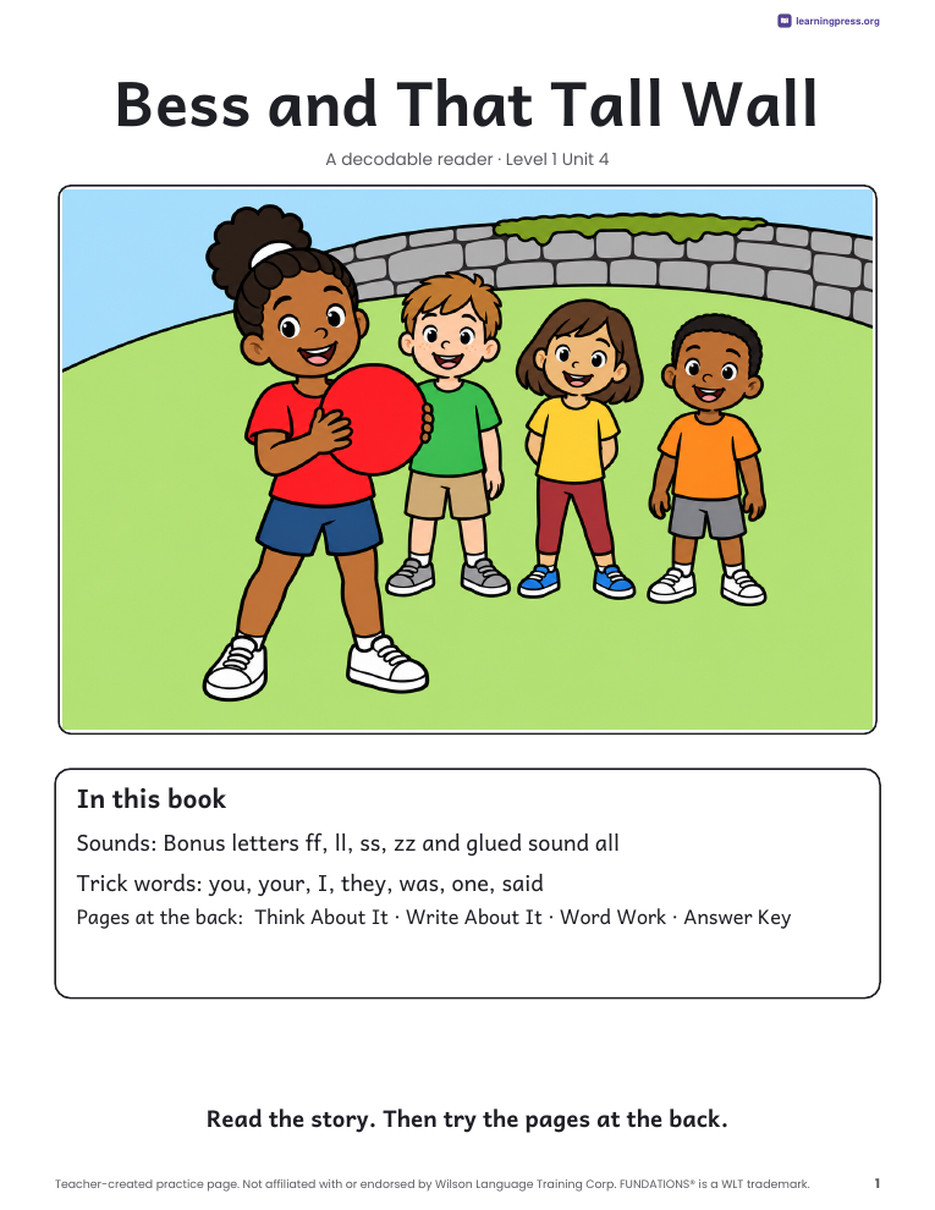 Preview page 2 of Fundations®-Aligned Decodable Reader · Level 1 Unit 4