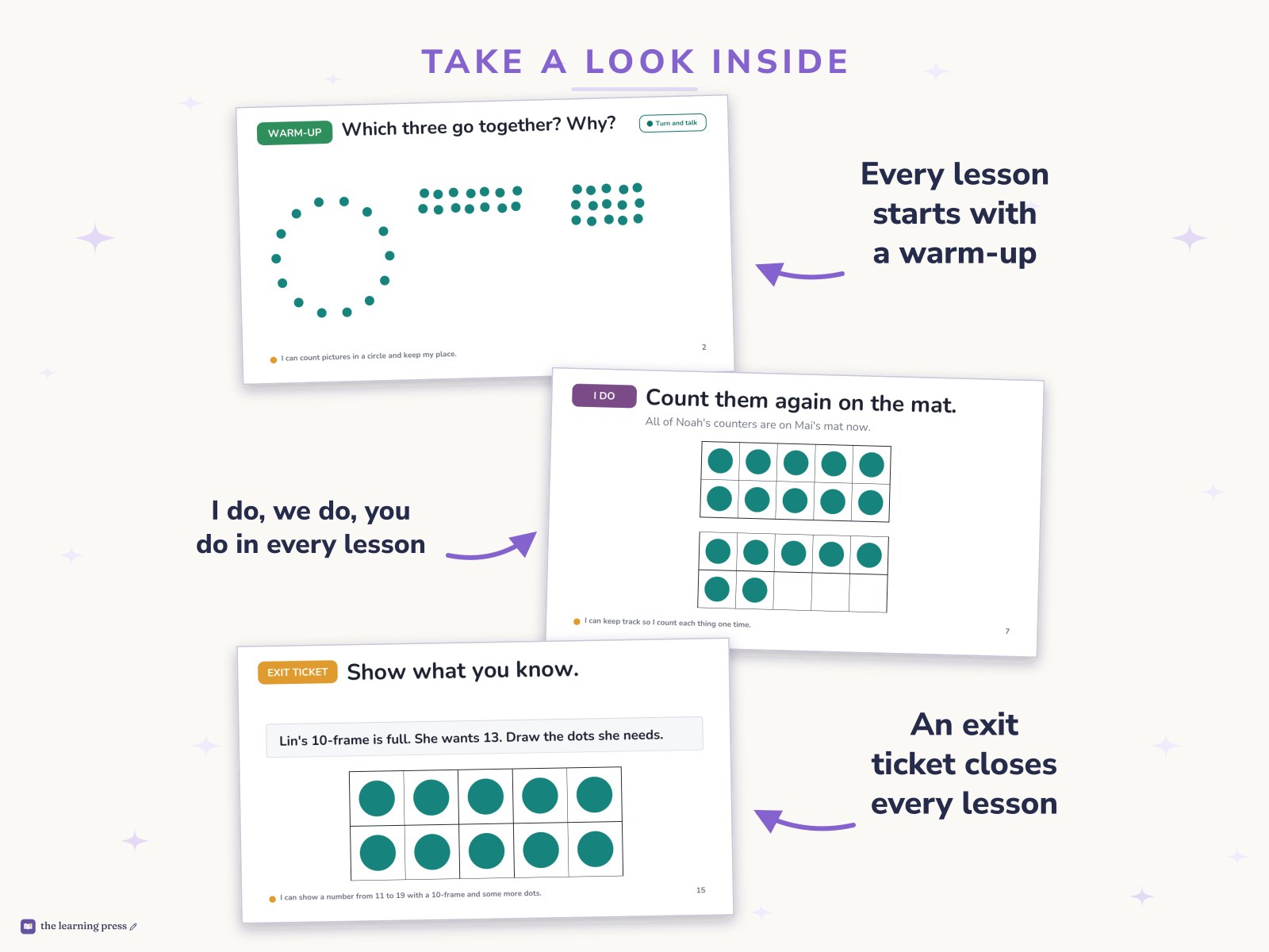Preview page 2 of Illustrative Math (IM®) Aligned Kindergarten Unit 6 Slides: Numbers 0–20