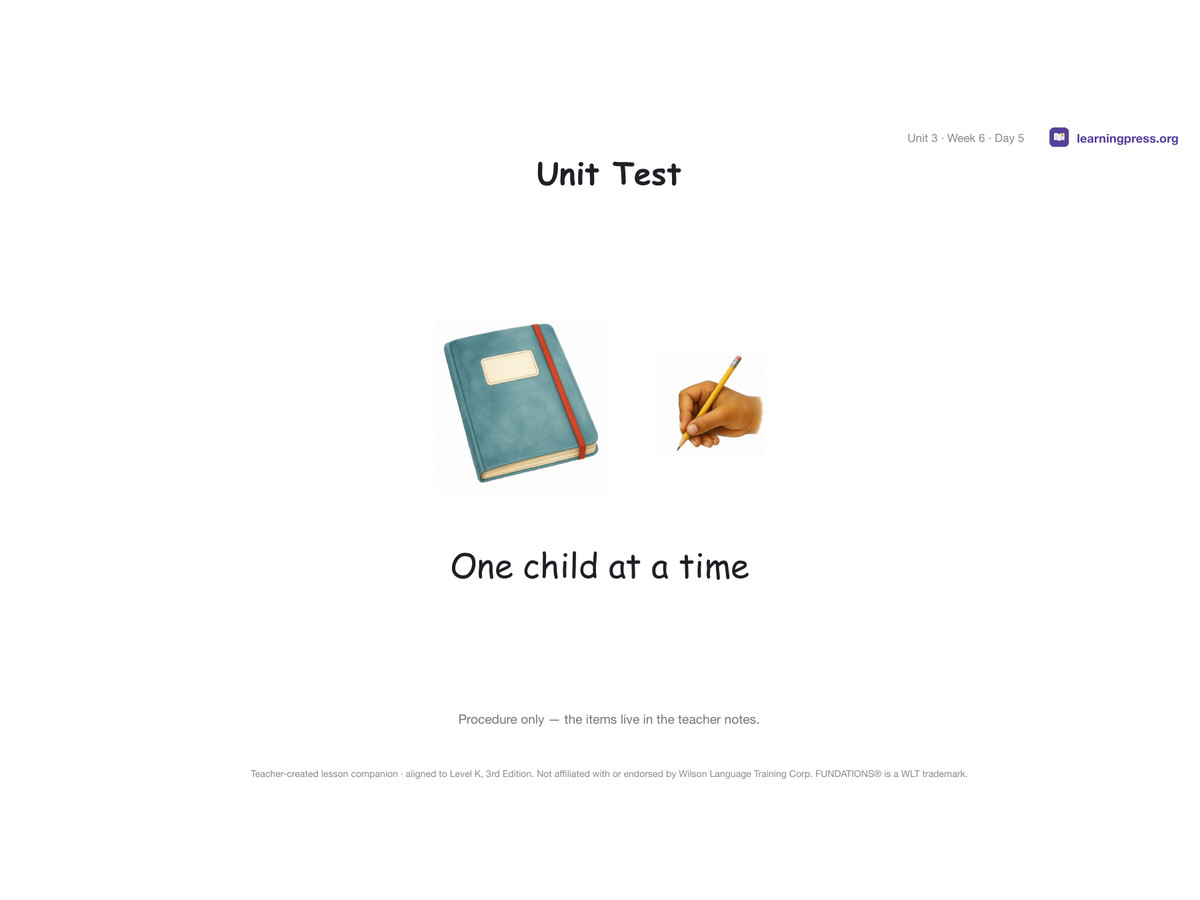 Preview page 4 of Fundations Level K Unit 3 Lesson Slides – 3rd Edition Aligned