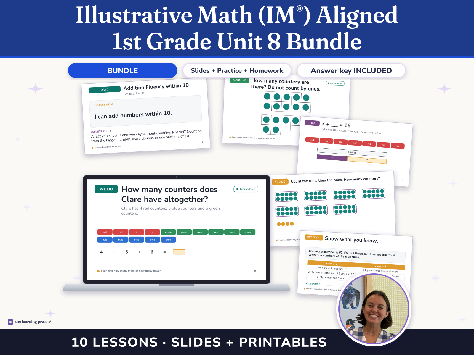 Preview page 1 of Illustrative Math (IM®) Aligned 1st Grade Unit 8 Bundle: Putting It All Together