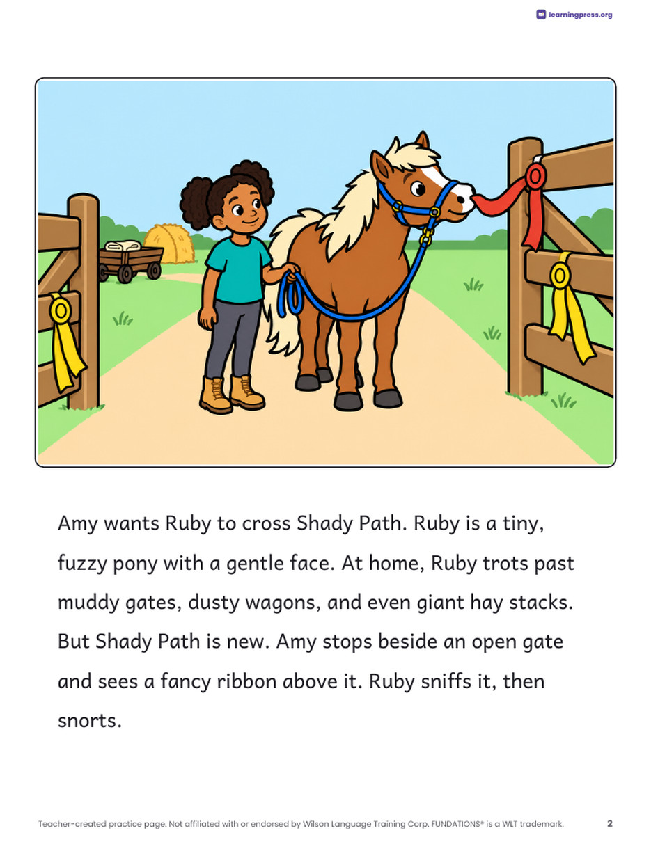 Preview page 3 of Fundations®-Aligned Decodable Reader · Level 3 Unit 6