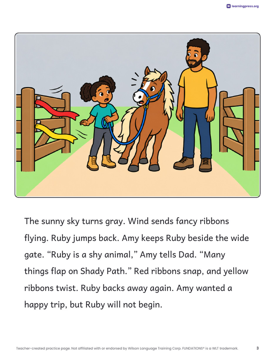 Preview page 4 of Fundations®-Aligned Decodable Reader · Level 3 Unit 6