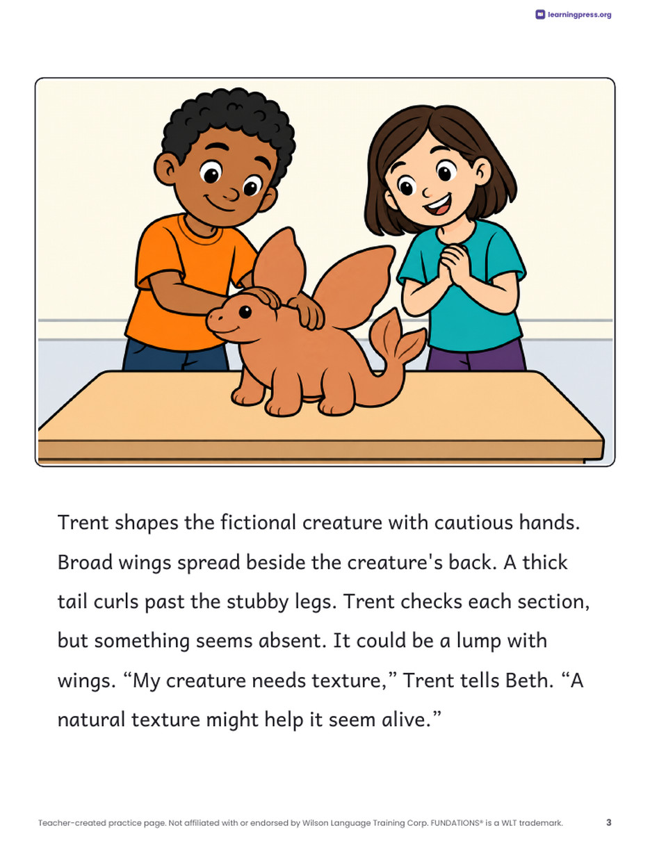 Preview page 4 of Fundations®-Aligned Decodable Reader · Level 3 Unit 14