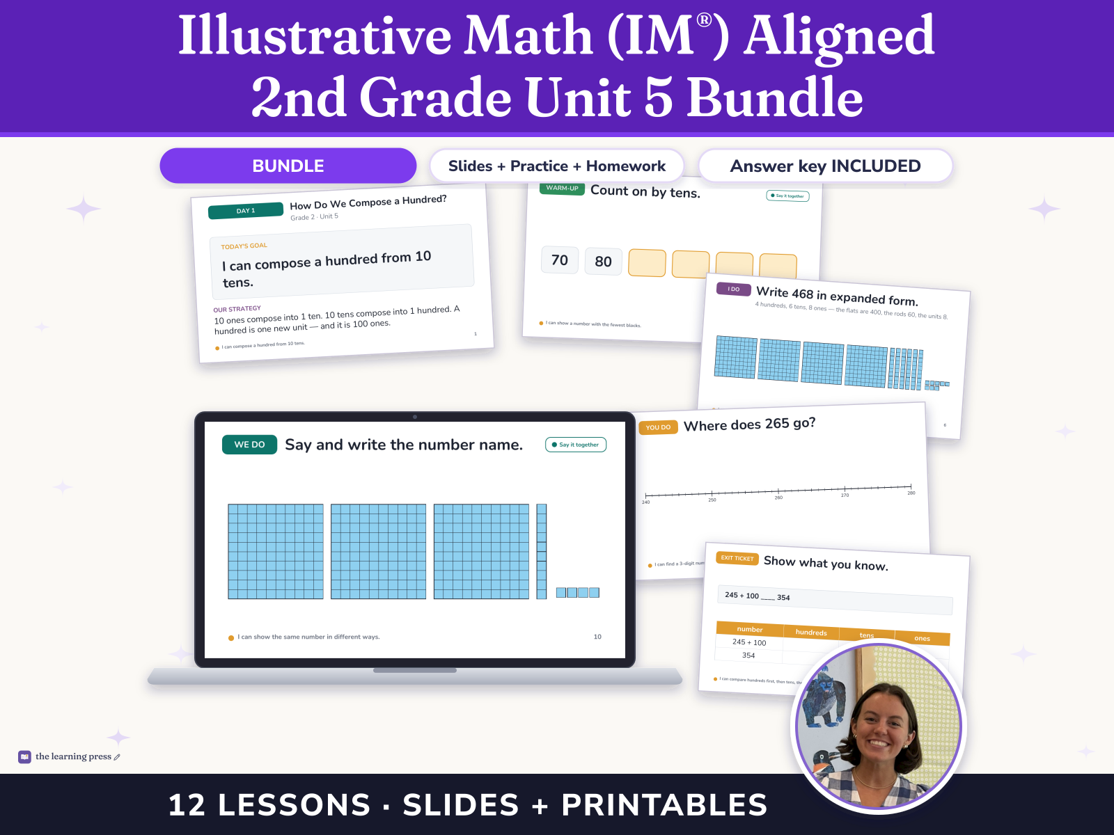 Preview page 1 of Illustrative Math (IM®) Aligned 2nd Grade Unit 5 Bundle: Numbers to 1,000