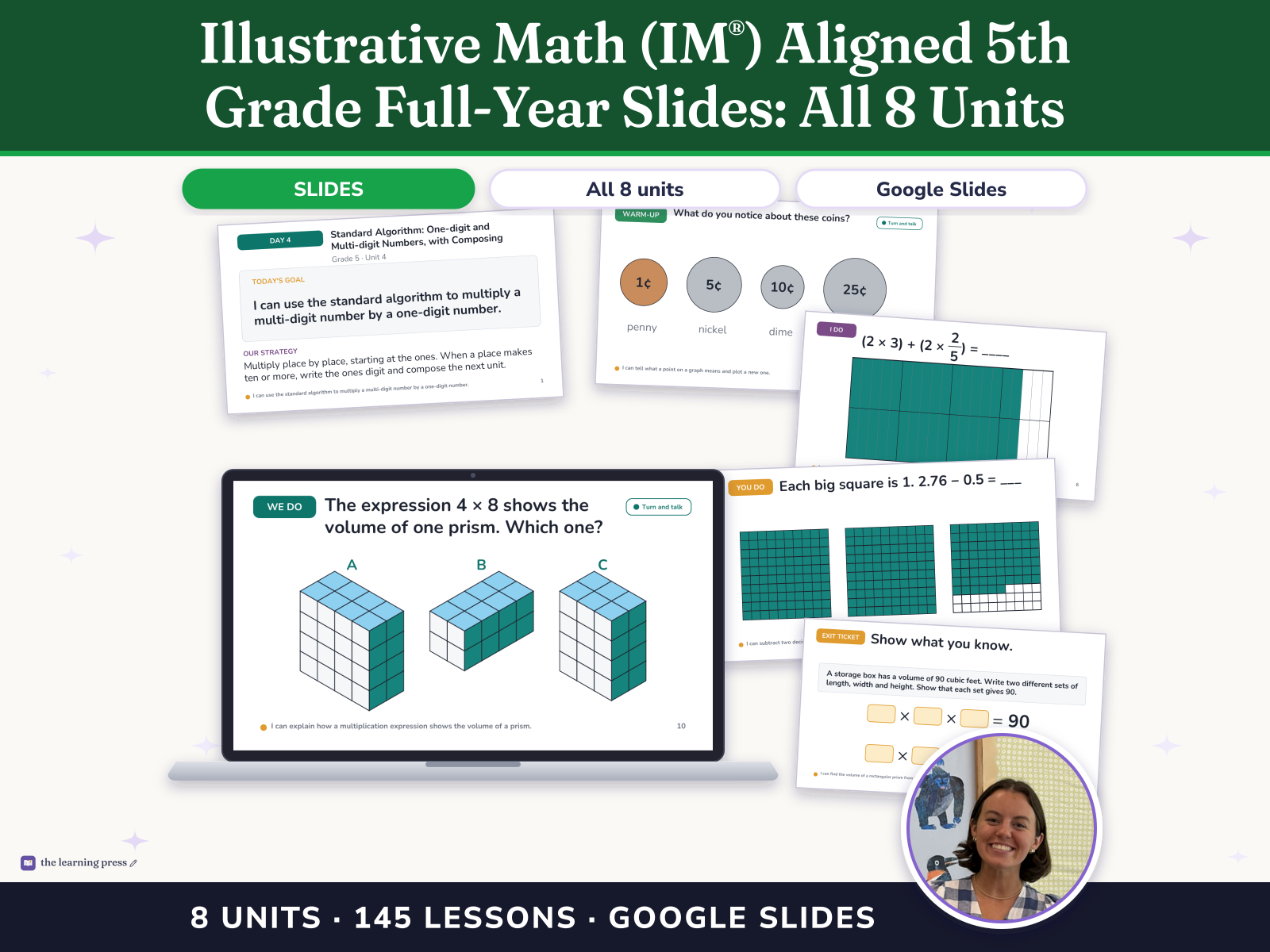 Preview page 1 of Illustrative Math (IM®) Aligned 5th Grade Full-Year Slides: All 8 Units