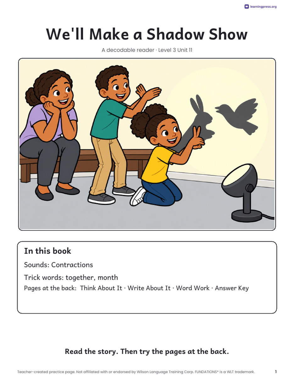 Preview page 2 of Fundations®-Aligned Decodable Reader · Level 3 Unit 11