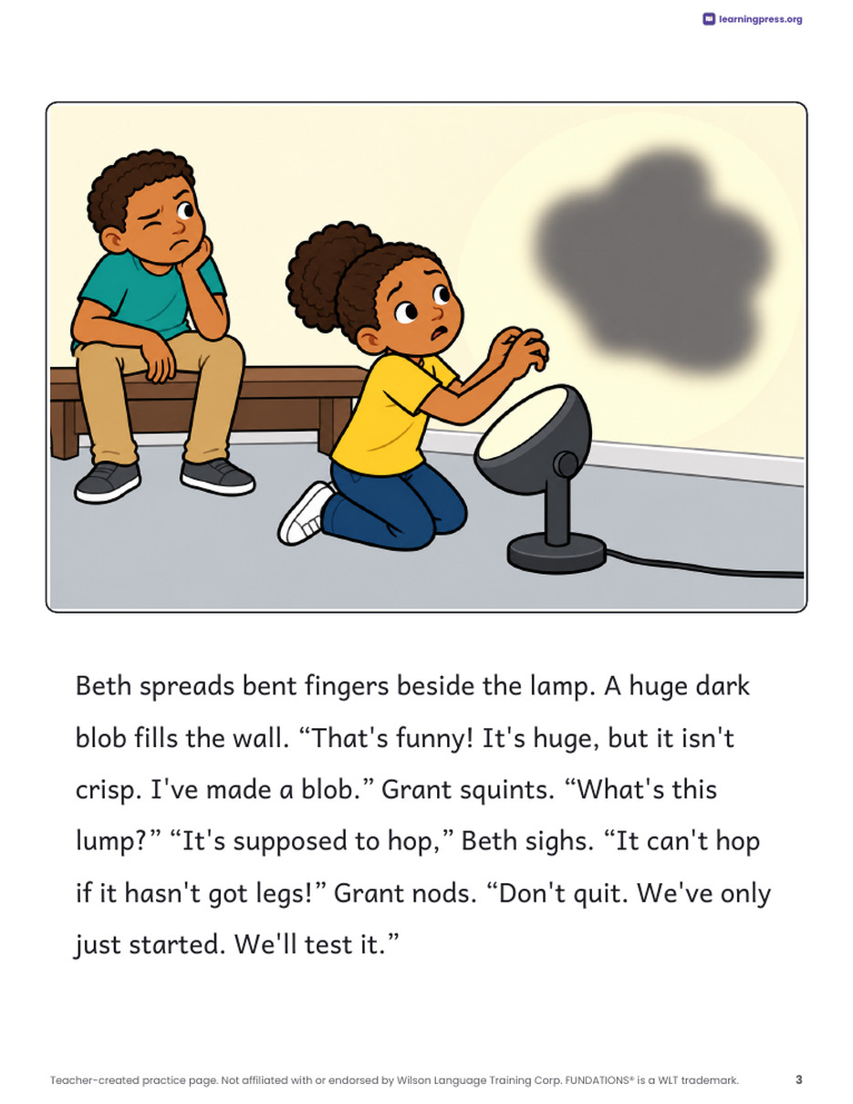 Preview page 4 of Fundations®-Aligned Decodable Reader · Level 3 Unit 11