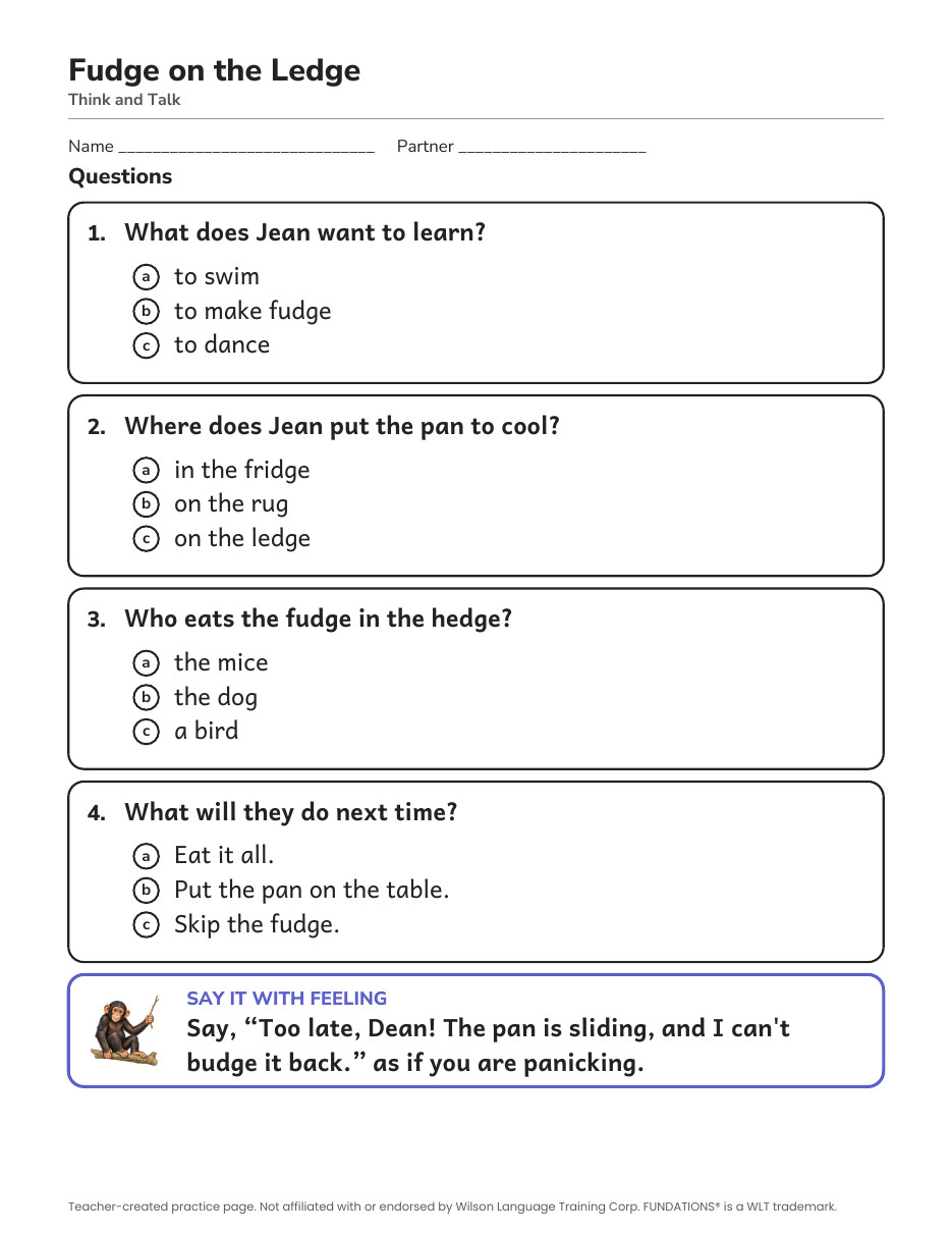 Preview page 3 of Fundations-Aligned Partner Reader's Theater · Level 3 Unit 12