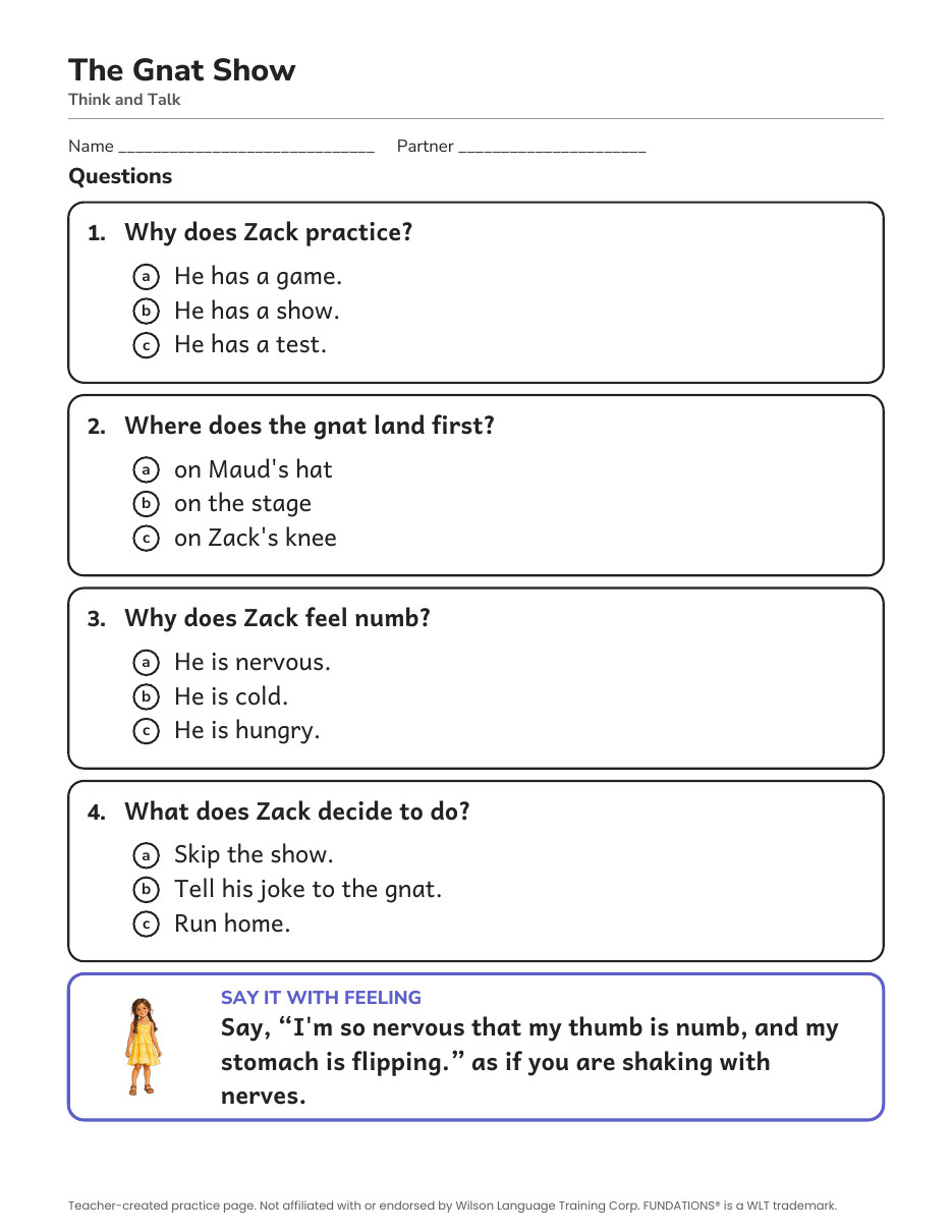 Preview page 3 of Fundations-Aligned Partner Reader's Theater · Level 3 Unit 13