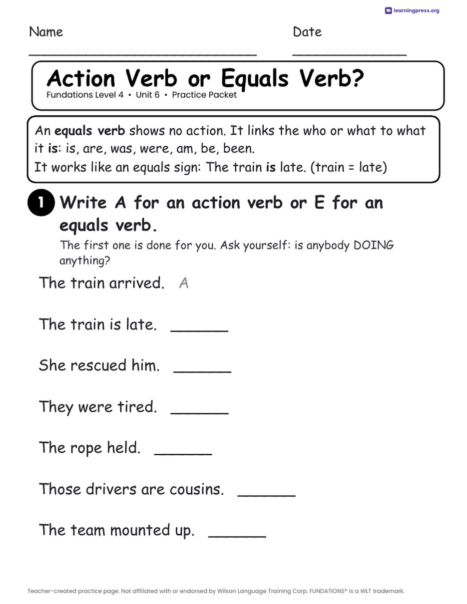 Preview page 2 of Fundations Level 4 — Full-Year Worksheets Bundle (All Units 1–15)