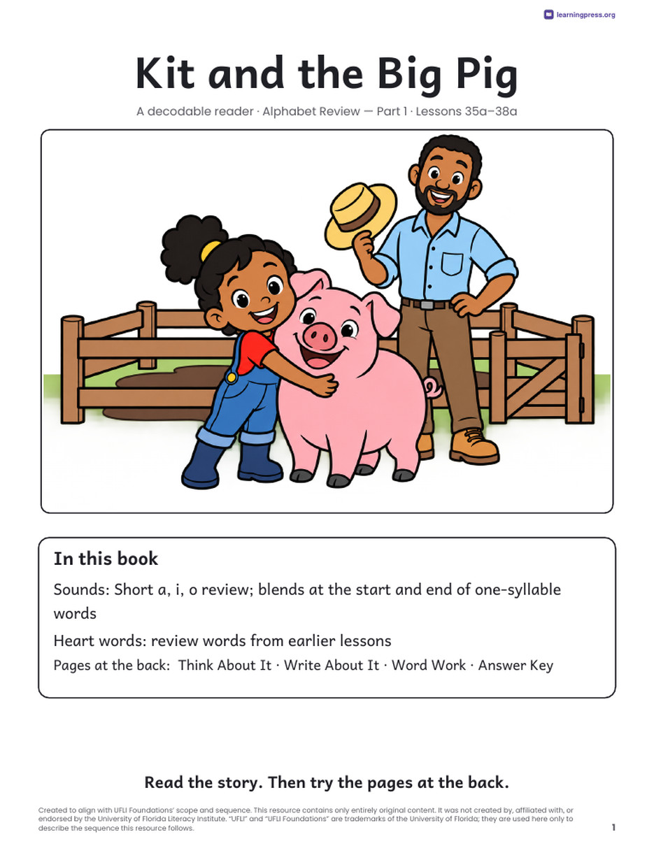 Preview page 2 of UFLI-Aligned Decodable Reader · Lessons 35a–38a