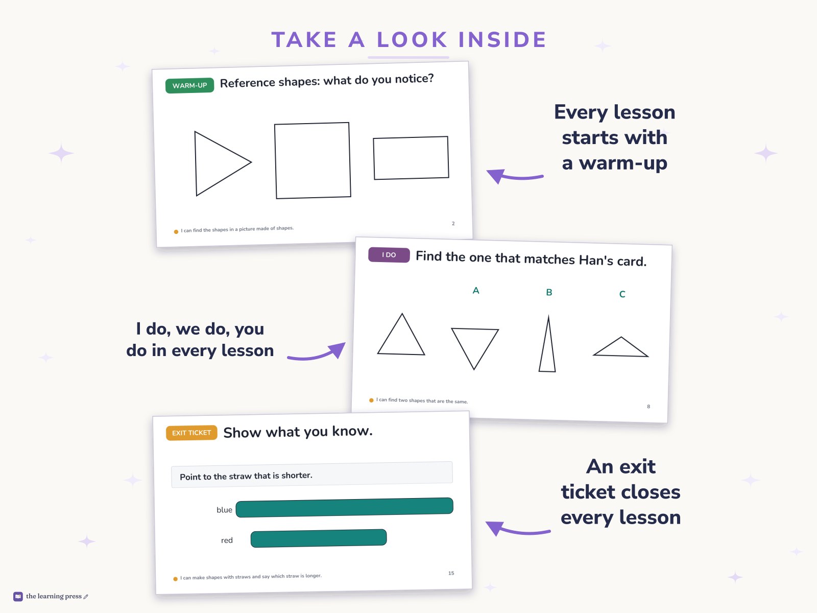 Preview page 2 of Illustrative Math (IM®) Aligned Kindergarten Unit 3 Bundle: Flat Shapes All Around Us