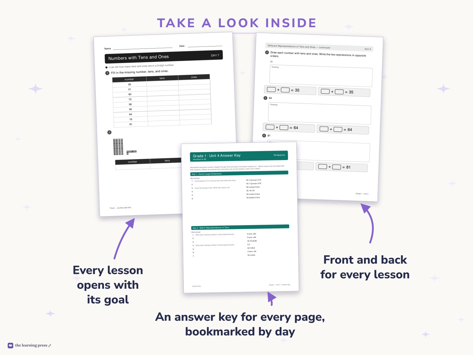 Preview page 2 of Illustrative Math (IM®) Aligned 1st Grade Unit 4 Worksheets: Numbers to 99